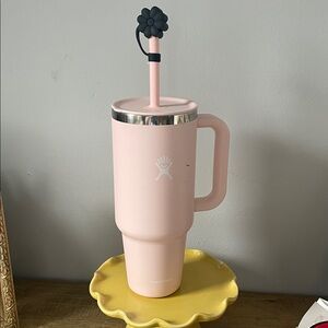 Hydro Flask Blush Tumbler with Flower Straw